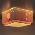 Dalber 63236S - Plafondlamp voor Kinderen MOONLIGHT 2xE27/60W/230V roze