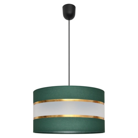 Hanglamp aan een koord HELEN 1xE27/60W/230V diameter 35 cm groen/goud