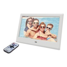 Sencor - Digitale fotolijst met luidspreker 230V wit + afstandsbediening