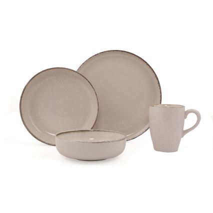 16-delige serviesset beige/porselein