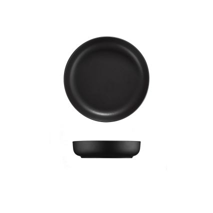 16-delige serviesset in zwart porselein