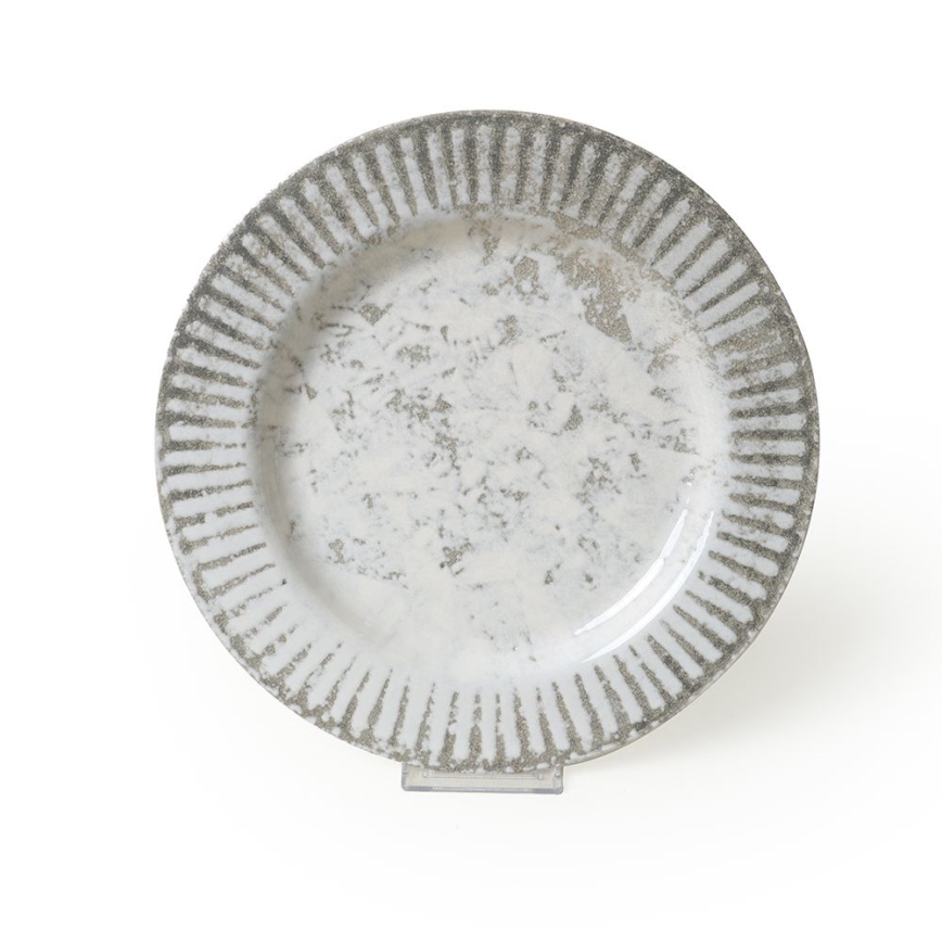 18-delig servies, grijs/keramiek