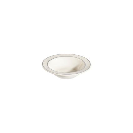 18-delig serviesset crème/zilver/porselein
