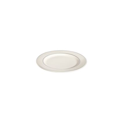 18-delig serviesset crème/zilver/porselein