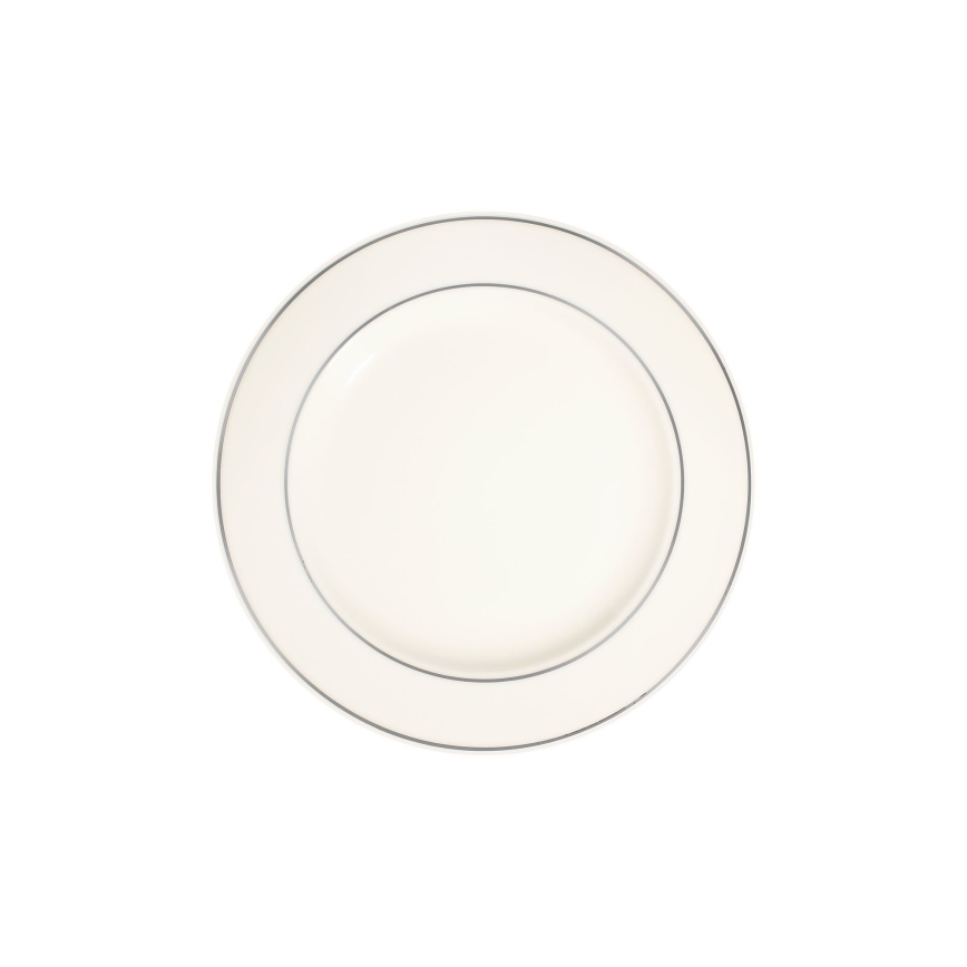 18-delig serviesset crème/zilver/porselein