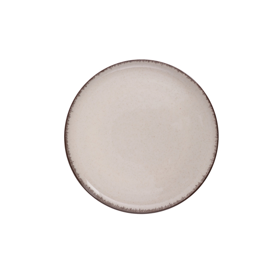 18-delige serviesset beige/porselein