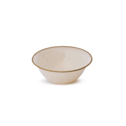 18-delige serviesset van porselein, beige met gouden accenten