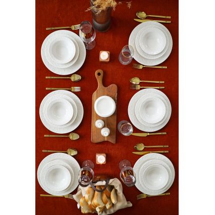 18-delige serviesset, wit porselein