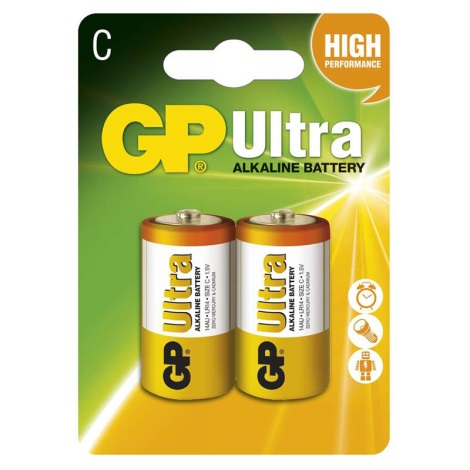 2 pc Pile alcaline C GP ULTRA 1,5V
