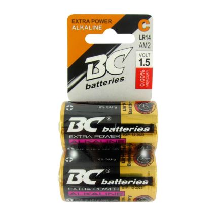 2 st. Alkaline batterij EXTRA POWER C 1,5V