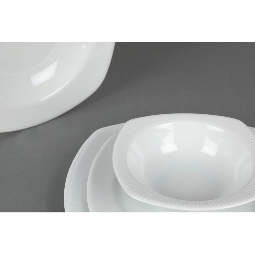24-delig porseleinen servies, wit