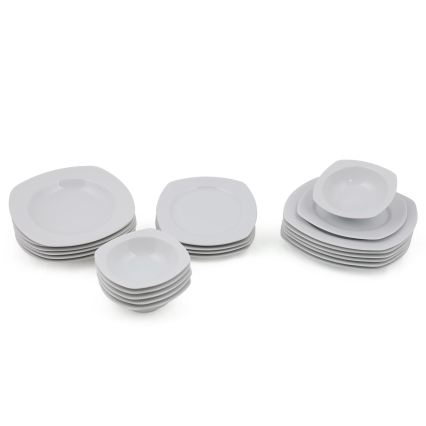 24-delig porseleinen servies, wit
