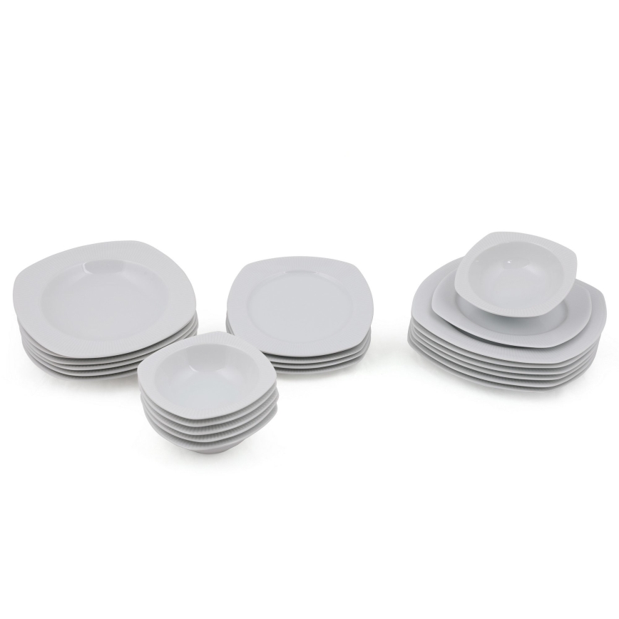 24-delig porseleinen servies, wit