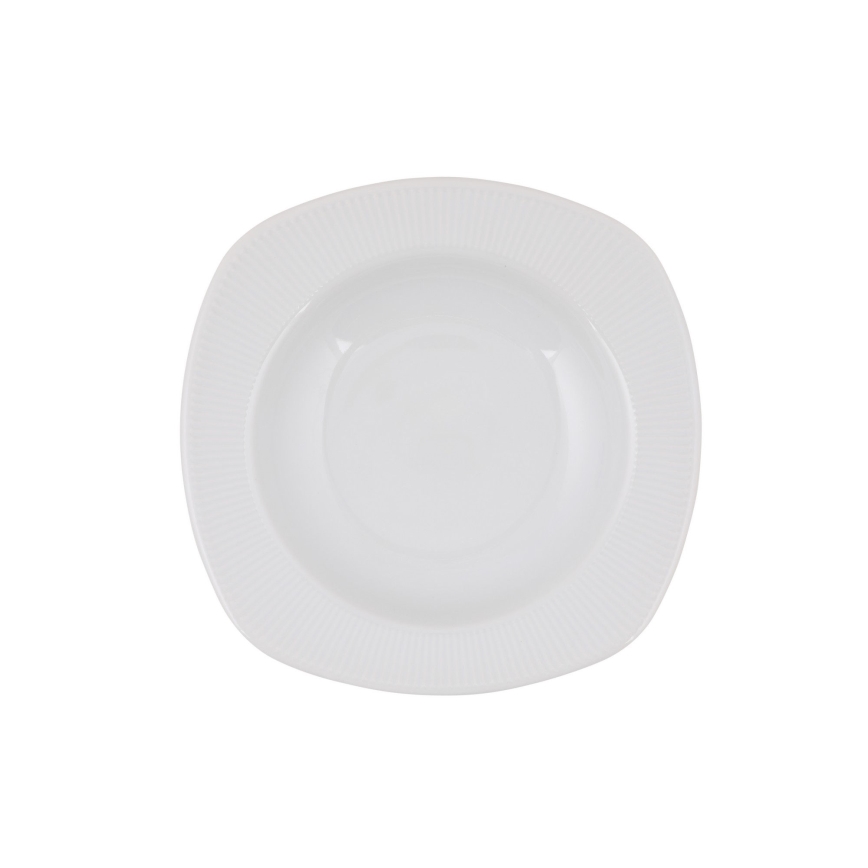 24-delig porseleinen servies, wit