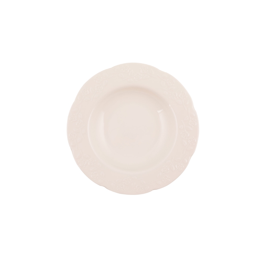 24-delig servies van crèmekleurig porselein
