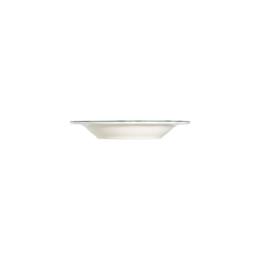 24-delig servies, wit/groen, porselein