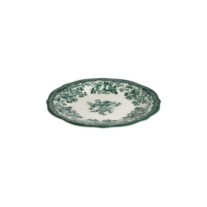 24-delig servies, wit/groen, porselein