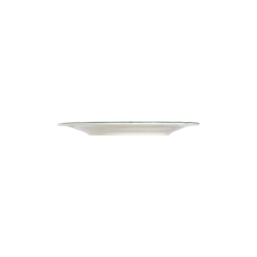 24-delig servies, wit/groen, porselein