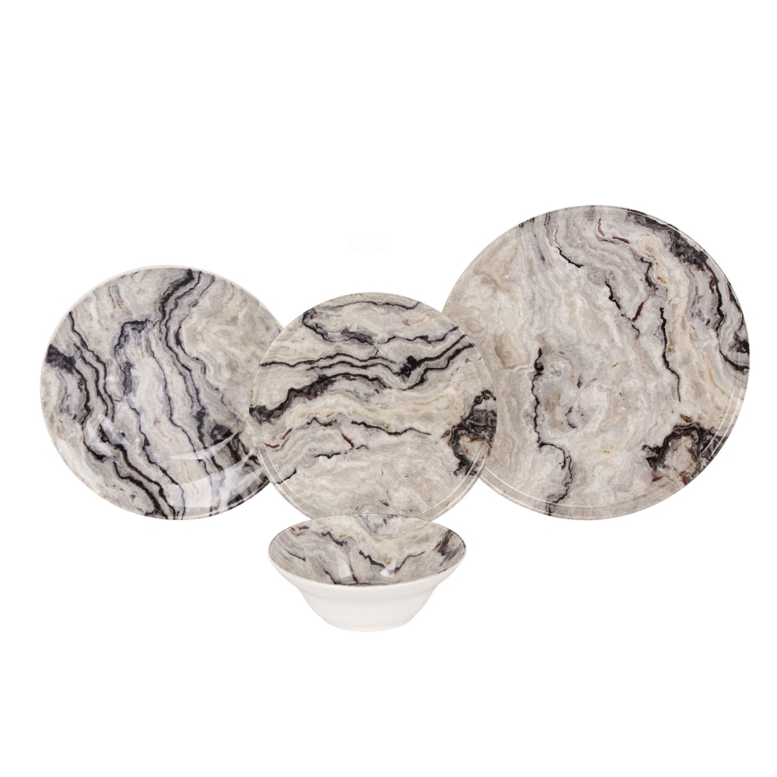 24-delige serviesset beige/keramiek