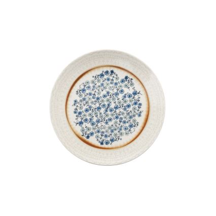 24-delige serviesset, blauw/beige, porselein