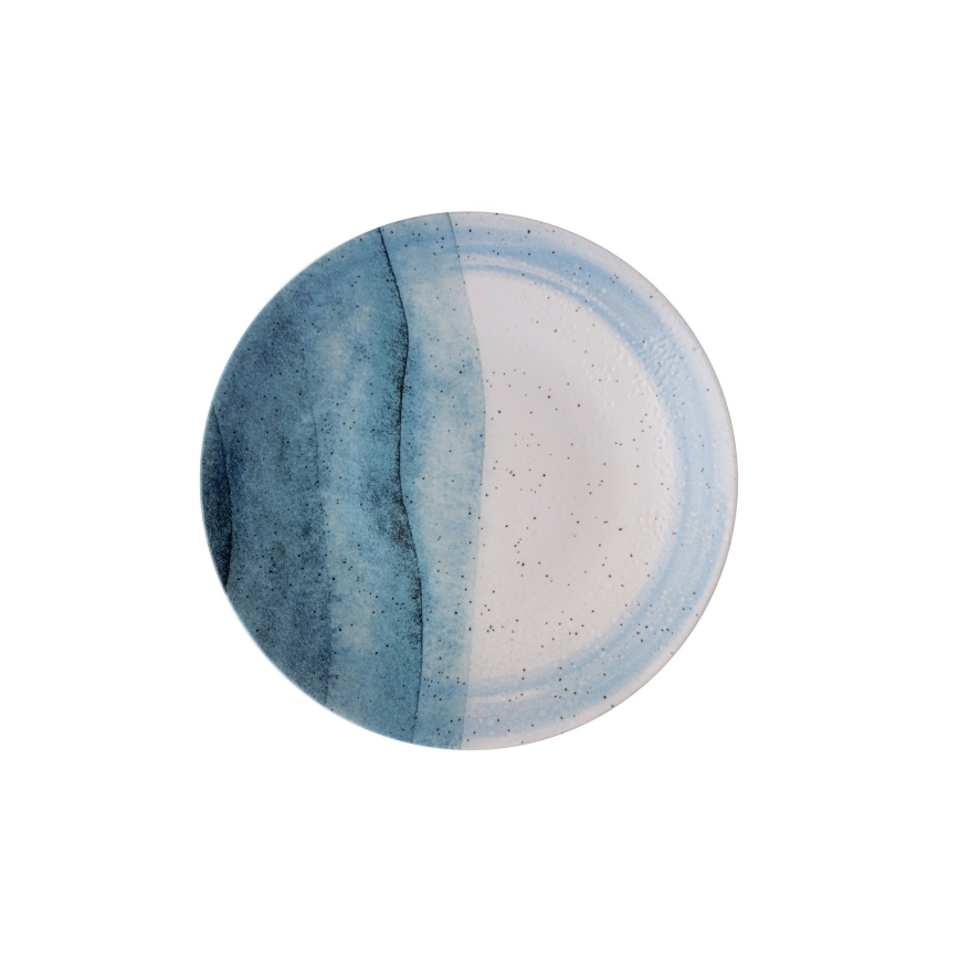 24-delige serviesset blauw/crème/porselein