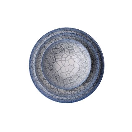 24-delige serviesset, blauw/porselein