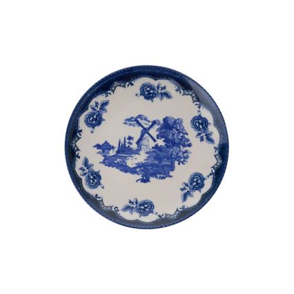 24-delige serviesset, blauw/wit, porselein