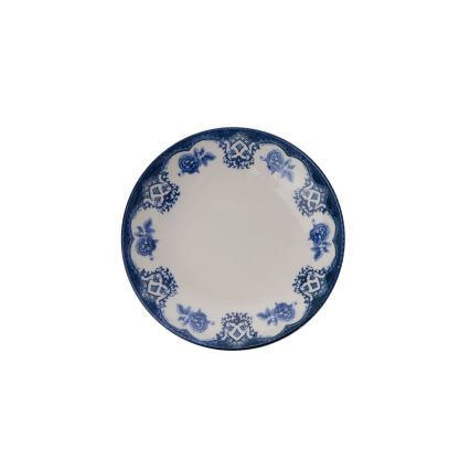 24-delige serviesset, blauw/wit, porselein
