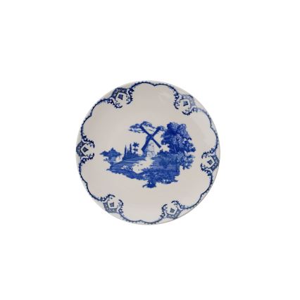 24-delige serviesset, blauw/wit, porselein