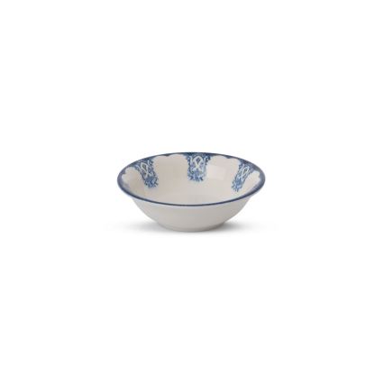 24-delige serviesset, blauw/wit, porselein