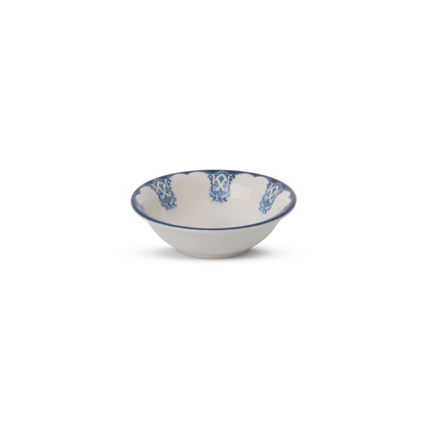24-delige serviesset, blauw/wit, porselein