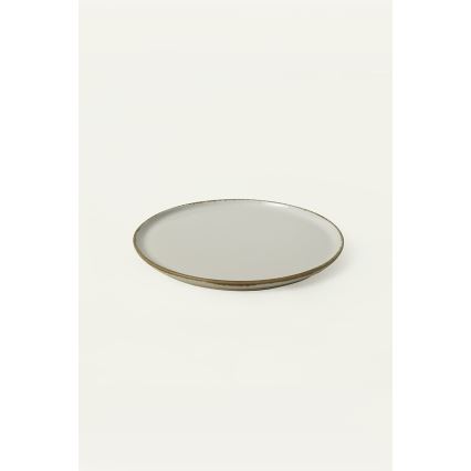 24-delige serviesset, crème/bruin, keramiek