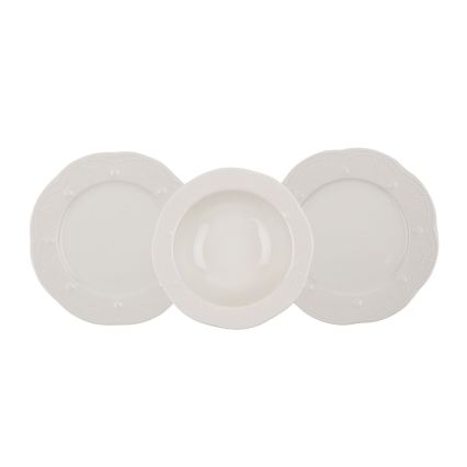 24-delige serviesset crème/porselein