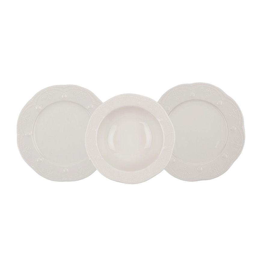 24-delige serviesset crème/porselein