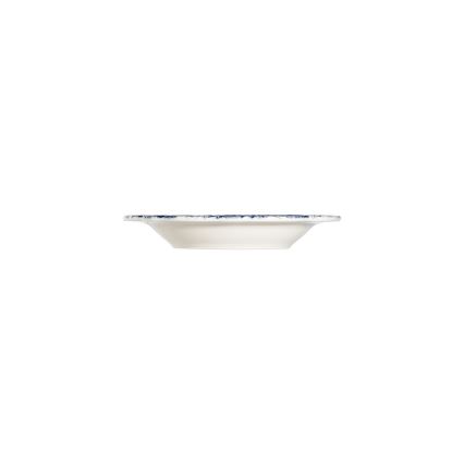 24-delige serviesset van porselein, wit/blauw