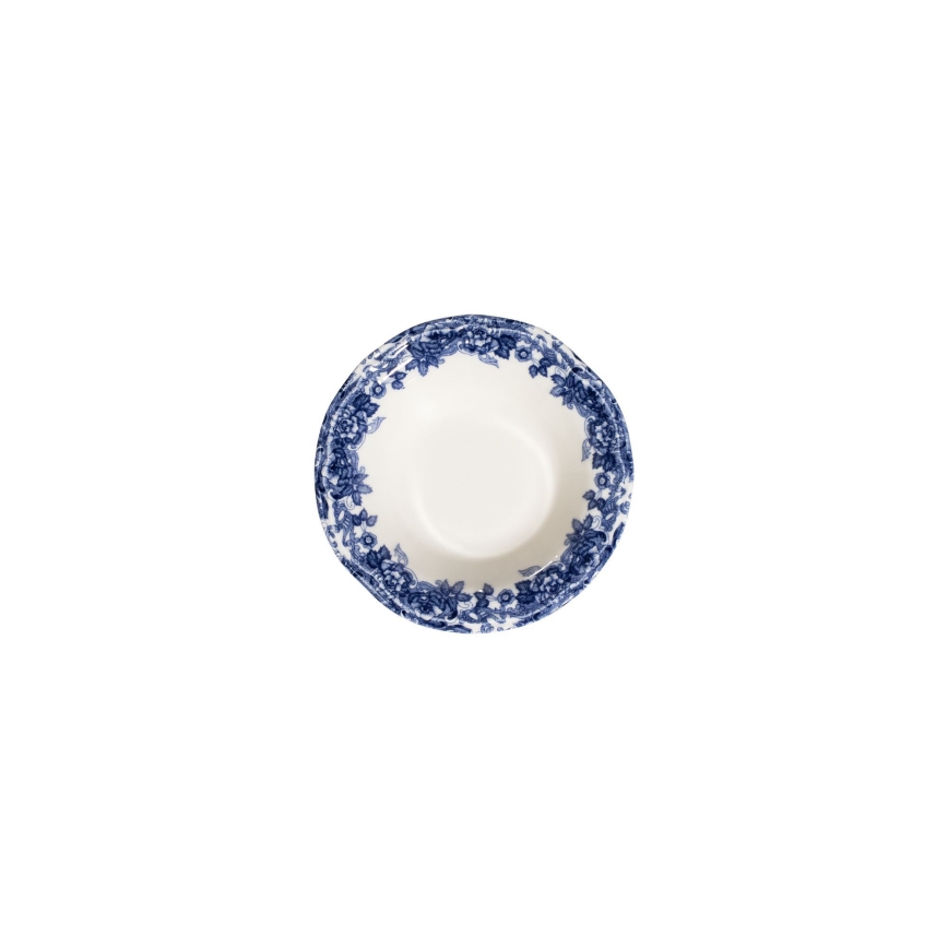 24-delige serviesset van porselein, wit/blauw