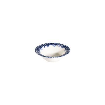 24-delige serviesset van porselein, wit/blauw