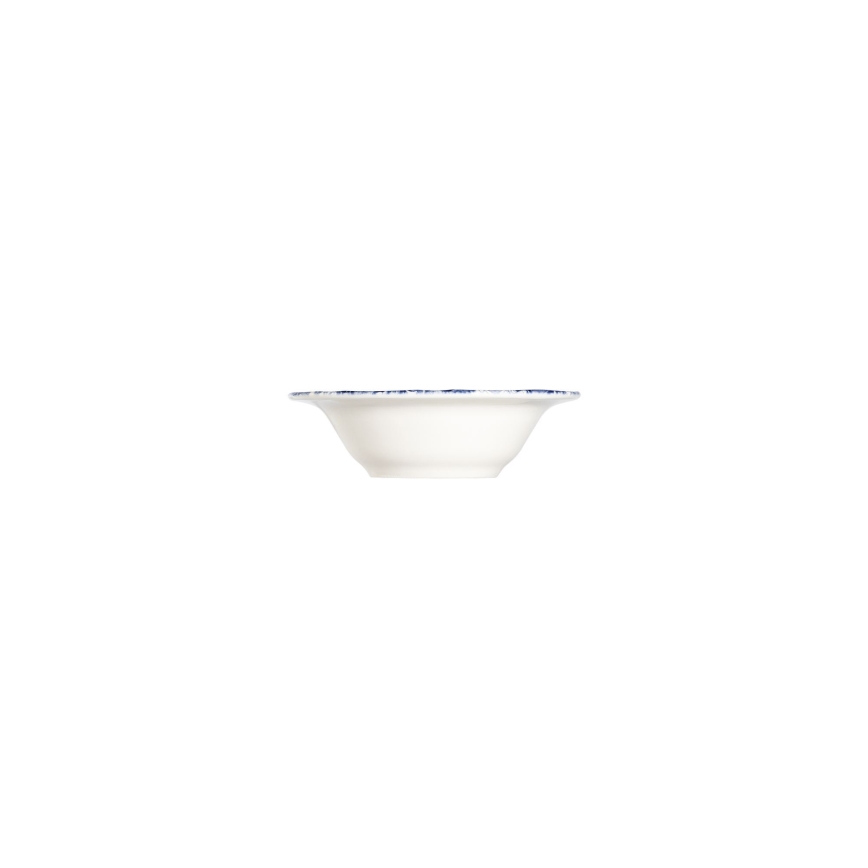 24-delige serviesset van porselein, wit/blauw