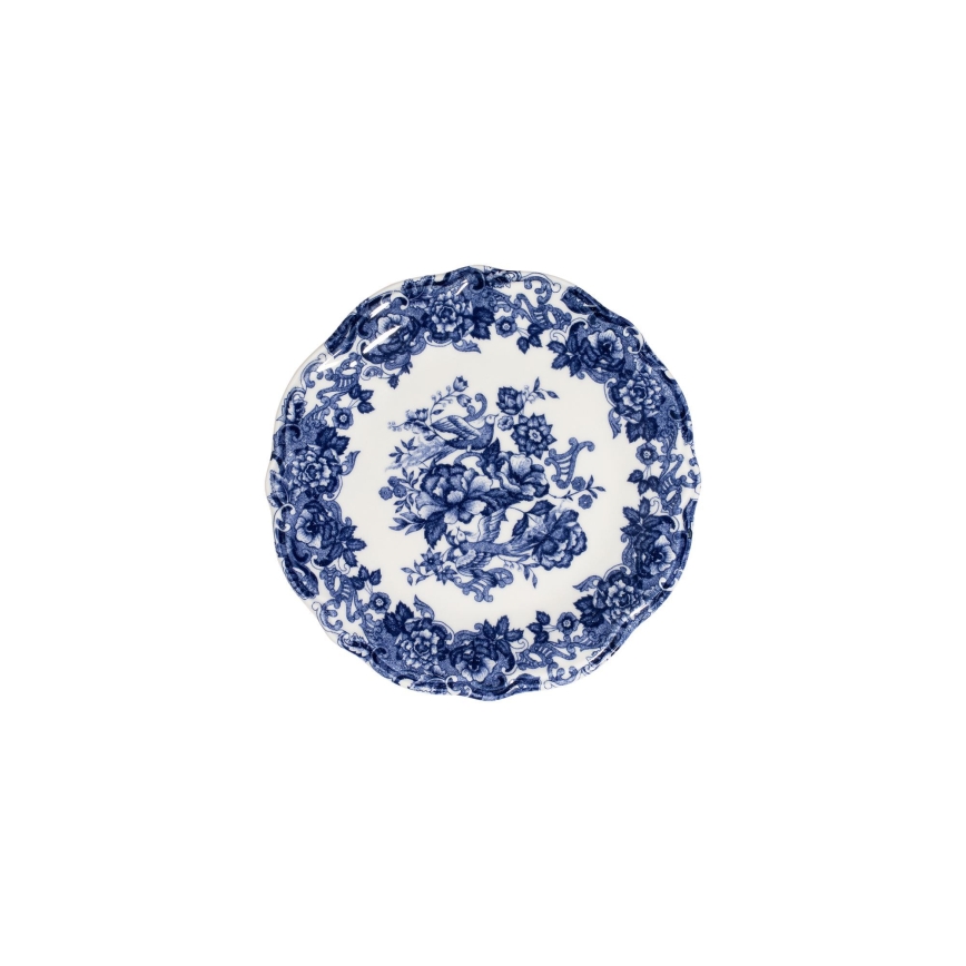 24-delige serviesset van porselein, wit/blauw