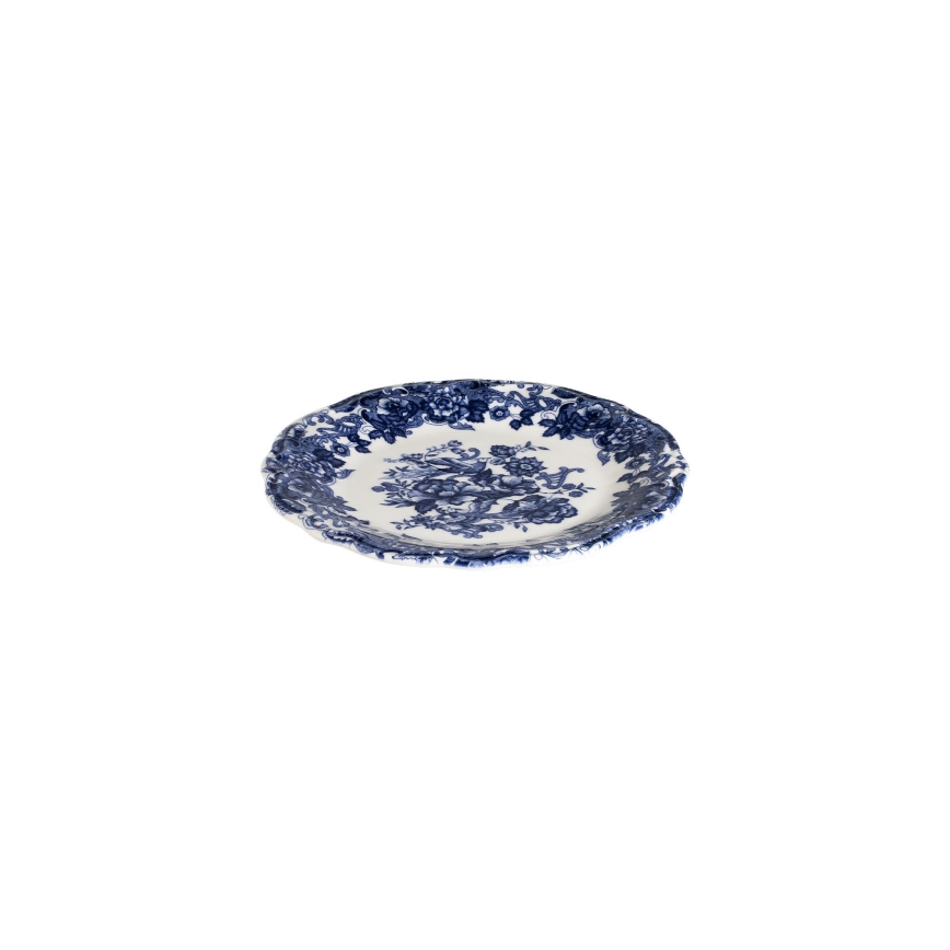 24-delige serviesset van porselein, wit/blauw