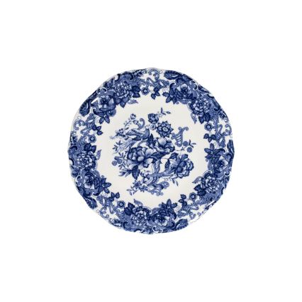 24-delige serviesset van porselein, wit/blauw