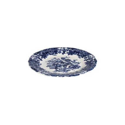 24-delige serviesset van porselein, wit/blauw