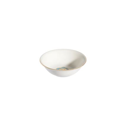 24-delige serviesset, wit/blauw/goud, porselein