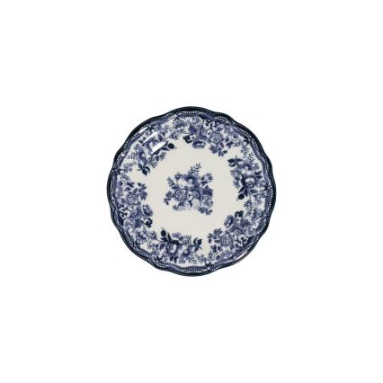 24-delige serviesset, wit/blauw, porselein