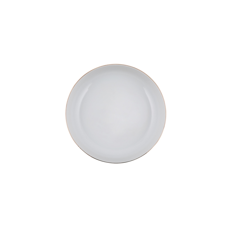 24-delige serviesset, wit/goud, porselein