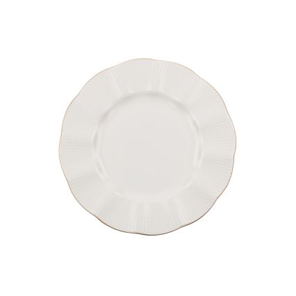 24-delige serviesset wit/goud/porselein