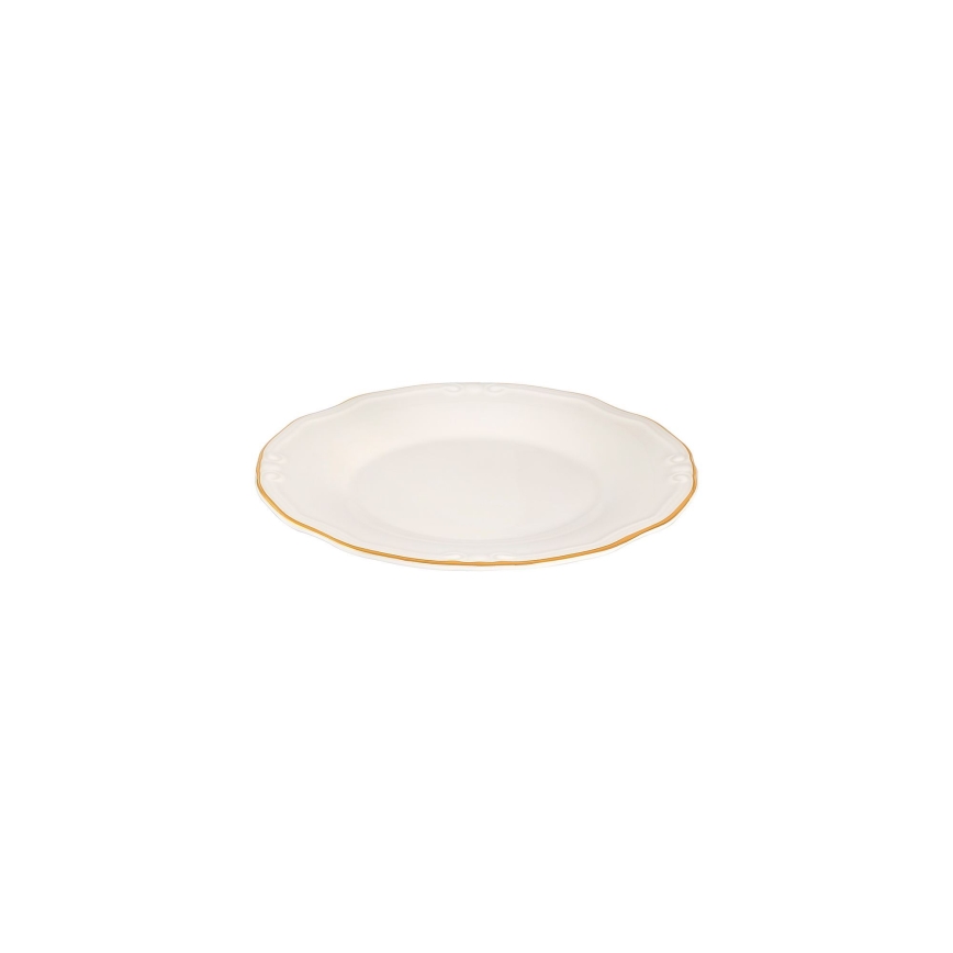 24-delige serviesset, wit/goud, porselein