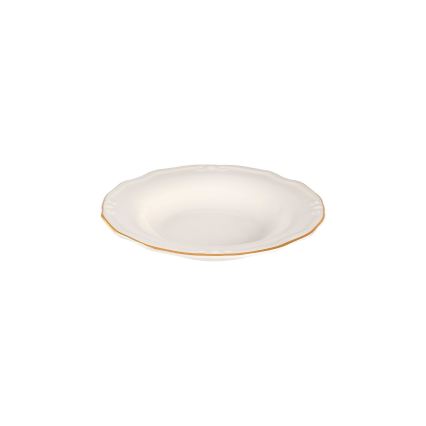 24-delige serviesset, wit/goud, porselein
