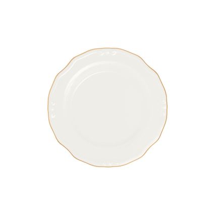 24-delige serviesset, wit/goud, porselein