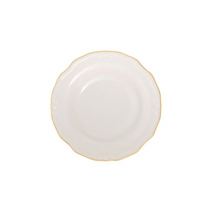 24-delige serviesset, wit/goud, porselein
